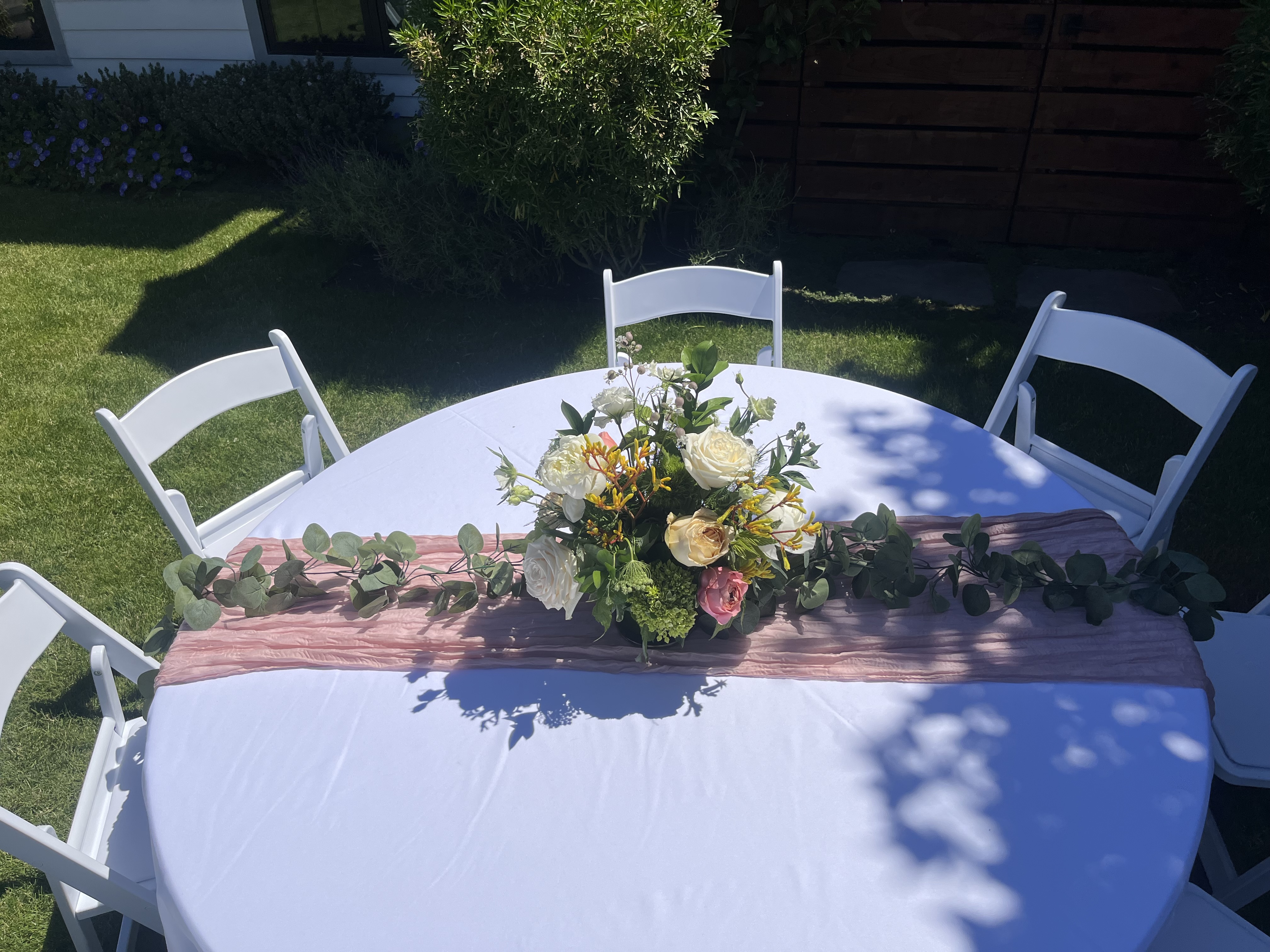 Baby shower setup with curated florals and décor